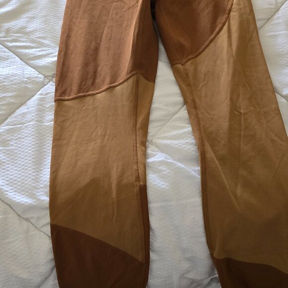 Lululemon Nulu Color Block High-Rise Tight 25" Copper Brown / Bold Beige 6 - Picture 2 of 5
